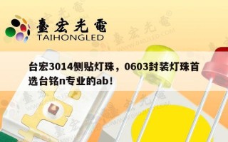 台宏3014侧贴灯珠，0603封装灯珠首选台铭n专业的ab！