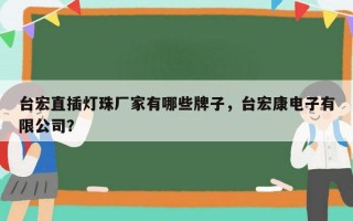 台宏直插灯珠厂家有哪些牌子，台宏康电子有限公司？