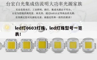 led灯0603灯珠，led灯珠型号一览表！