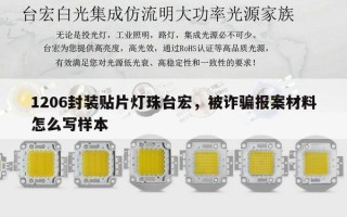1206封装贴片灯珠台宏，被诈骗报案材料怎么写样本