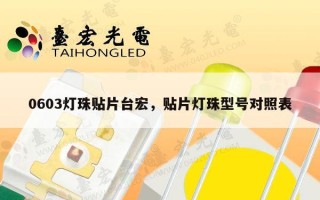 0603灯珠贴片台宏，贴片灯珠型号对照表