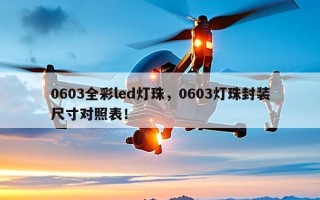 0603全彩led灯珠，0603灯珠封装尺寸对照表！