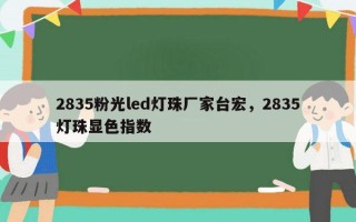 2835粉光led灯珠厂家台宏，2835灯珠显色指数
