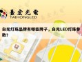 白光灯珠品牌有哪些牌子，白光LED灯珠参数？