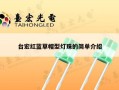 台宏红蓝草帽型灯珠的简单介绍