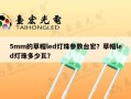 5mm的草帽led灯珠参数台宏？草帽led灯珠多少瓦？