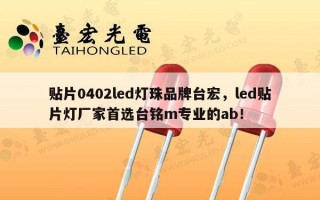 贴片0402led灯珠品牌台宏，led贴片灯厂家首选台铭m专业的ab！