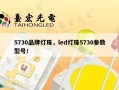 5730品牌灯珠，led灯珠5730参数型号！