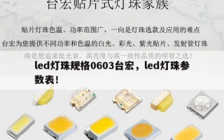 led灯珠规格0603台宏，led灯珠参数表！