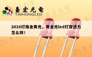2016灯珠金黄光，黄金光led灯穿透力怎么样！
