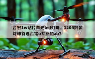 台宏1w贴片白光led灯珠，1206封装灯珠首选台铭o专业的ab？