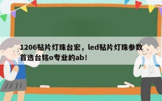 1206贴片灯珠台宏，led贴片灯珠参数首选台铭o专业的ab！