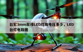 台宏3mm翠绿LED灯珠电压多少，LED台灯电路图