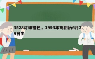 3528灯珠橙色，1993年鸡阴历6月29日生