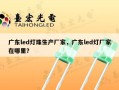 广东led灯珠生产厂家，广东led灯厂家在哪里？