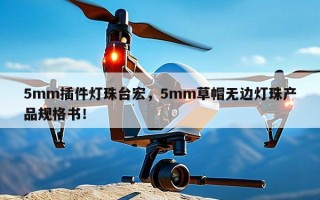 5mm插件灯珠台宏，5mm草帽无边灯珠产品规格书！