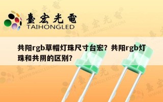 共阳rgb草帽灯珠尺寸台宏？共阳rgb灯珠和共阴的区别？