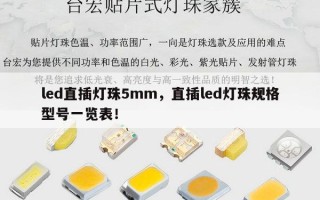 led直插灯珠5mm，直插led灯珠规格型号一览表！