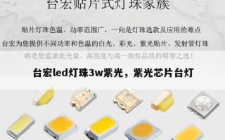 台宏led灯珠3w紫光，紫光芯片台灯