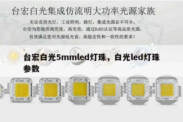 台宏白光5mmled灯珠，白光led灯珠参数-第1张图片-led灯珠, 贴片led灯珠, 直插led灯珠, 大功率灯珠, 3528灯珠, led灯珠厂家广东台宏光电科技有限公司 服务热线400-689-8189