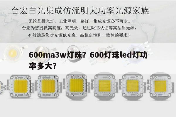 600ma3w灯珠？600灯珠led灯功率多大？-第1张图片-led灯珠, 贴片led灯珠, 直插led灯珠, 大功率灯珠, 3528灯珠, led灯珠厂家广东台宏光电科技有限公司 服务热线400-689-8189