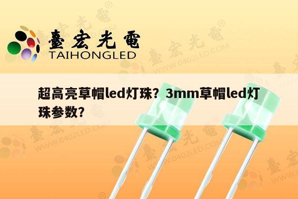 超高亮草帽led灯珠？3mm草帽led灯珠参数？-第1张图片-led灯珠, 贴片led灯珠, 直插led灯珠, 大功率灯珠, 3528灯珠, led灯珠厂家广东台宏光电科技有限公司 服务热线400-689-8189