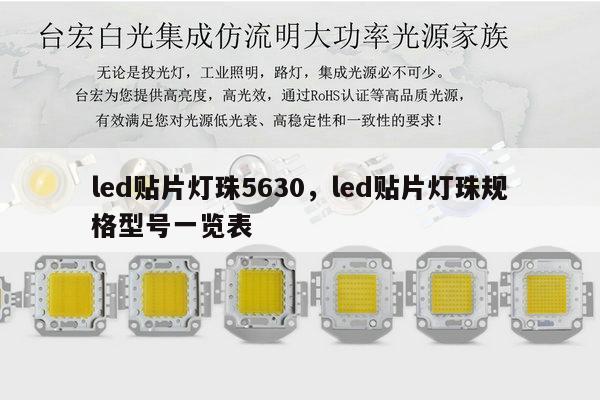 led贴片灯珠5630，led贴片灯珠规格型号一览表-第1张图片-led灯珠, 贴片led灯珠, 直插led灯珠, 大功率灯珠, 3528灯珠, led灯珠厂家广东台宏光电科技有限公司 服务热线400-689-8189