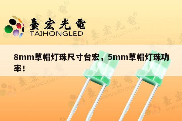 8mm草帽灯珠尺寸台宏，5mm草帽灯珠功率！-第1张图片-led灯珠, 贴片led灯珠, 直插led灯珠, 大功率灯珠, 3528灯珠, led灯珠厂家广东台宏光电科技有限公司 服务热线400-689-8189