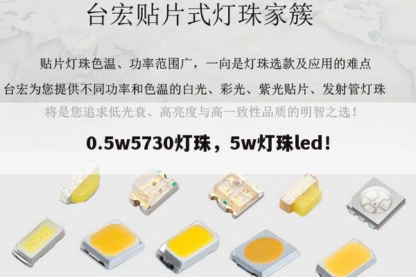 0.5w5730灯珠，5w灯珠led！-第1张图片-led灯珠, 贴片led灯珠, 直插led灯珠, 大功率灯珠, 3528灯珠, led灯珠厂家广东台宏光电科技有限公司 服务热线400-689-8189