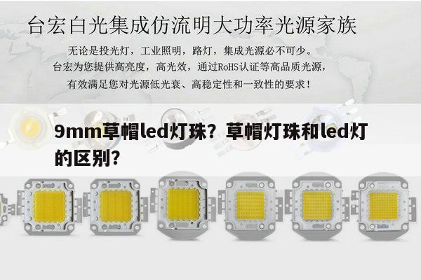9mm草帽led灯珠？草帽灯珠和led灯的区别？-第1张图片-led灯珠, 贴片led灯珠, 直插led灯珠, 大功率灯珠, 3528灯珠, led灯珠厂家广东台宏光电科技有限公司 服务热线400-689-8189