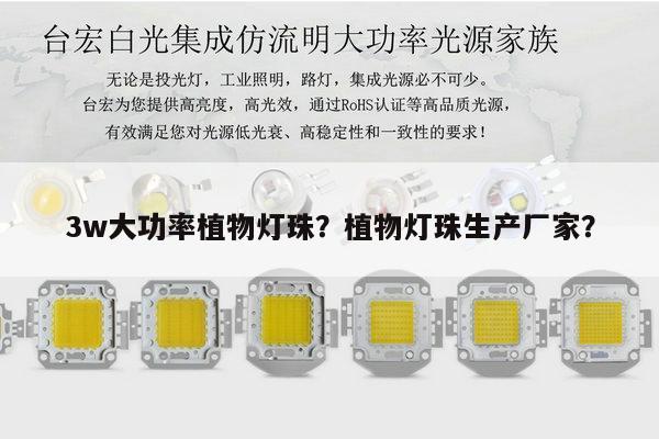 3w大功率植物灯珠？植物灯珠生产厂家？-第1张图片-led灯珠, 贴片led灯珠, 直插led灯珠, 大功率灯珠, 3528灯珠, led灯珠厂家广东台宏光电科技有限公司 服务热线400-689-8189