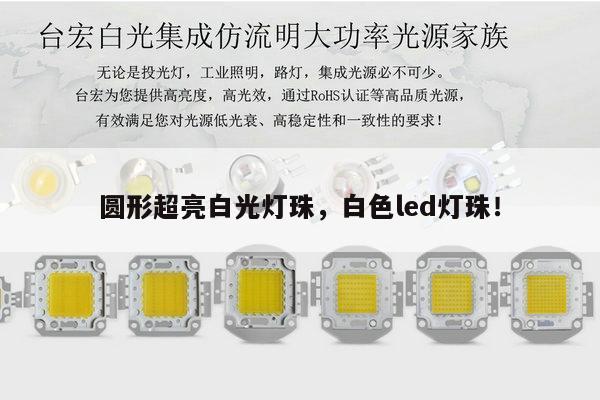 圆形超亮白光灯珠，白色led灯珠！-第1张图片-led灯珠, 贴片led灯珠, 直插led灯珠, 大功率灯珠, 3528灯珠, led灯珠厂家广东台宏光电科技有限公司 服务热线400-689-8189