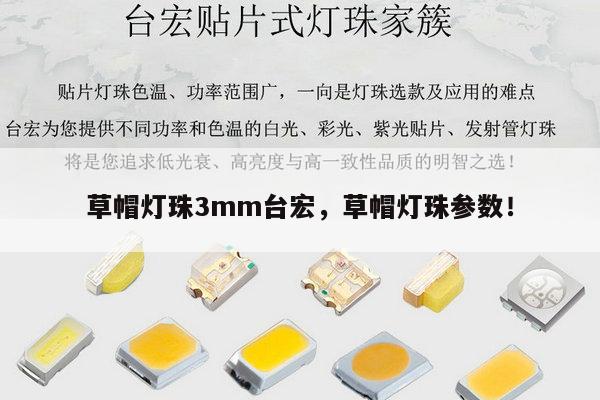 草帽灯珠3mm台宏，草帽灯珠参数！-第1张图片-led灯珠, 贴片led灯珠, 直插led灯珠, 大功率灯珠, 3528灯珠, led灯珠厂家广东台宏光电科技有限公司 服务热线400-689-8189