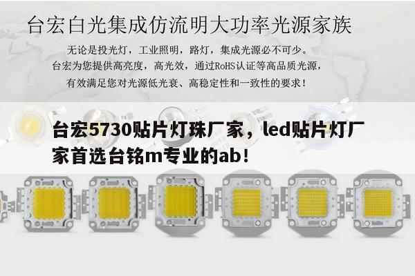 台宏5730贴片灯珠厂家，led贴片灯厂家首选台铭m专业的ab！-第1张图片-led灯珠, 贴片led灯珠, 直插led灯珠, 大功率灯珠, 3528灯珠, led灯珠厂家广东台宏光电科技有限公司 服务热线400-689-8189