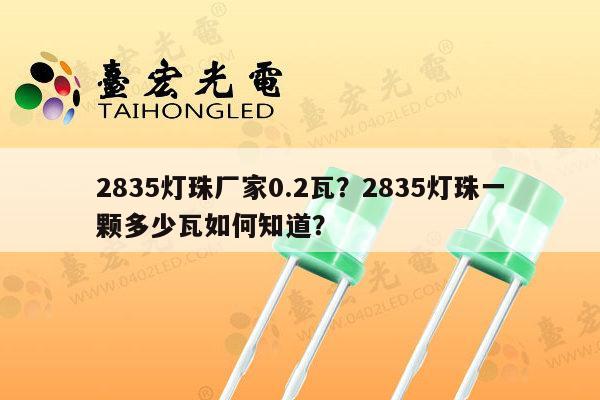 2835灯珠厂家0.2瓦？2835灯珠一颗多少瓦如何知道？-第1张图片-led灯珠, 贴片led灯珠, 直插led灯珠, 大功率灯珠, 3528灯珠, led灯珠厂家广东台宏光电科技有限公司 服务热线400-689-8189