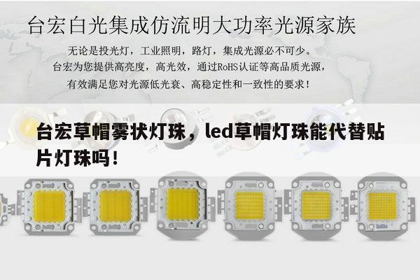 台宏草帽雾状灯珠，led草帽灯珠能代替贴片灯珠吗！-第1张图片-led灯珠, 贴片led灯珠, 直插led灯珠, 大功率灯珠, 3528灯珠, led灯珠厂家广东台宏光电科技有限公司 服务热线400-689-8189