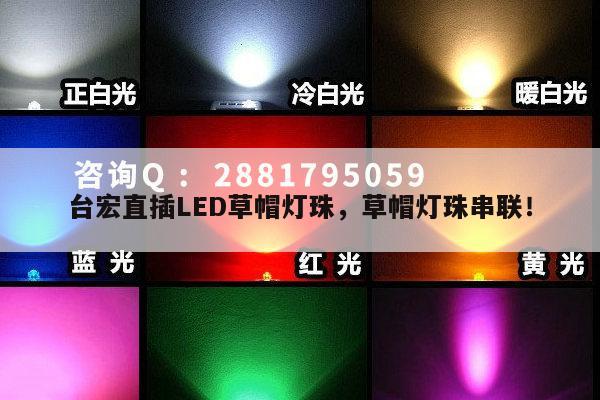 台宏直插LED草帽灯珠，草帽灯珠串联！-第1张图片-led灯珠, 贴片led灯珠, 直插led灯珠, 大功率灯珠, 3528灯珠, led灯珠厂家广东台宏光电科技有限公司 服务热线400-689-8189