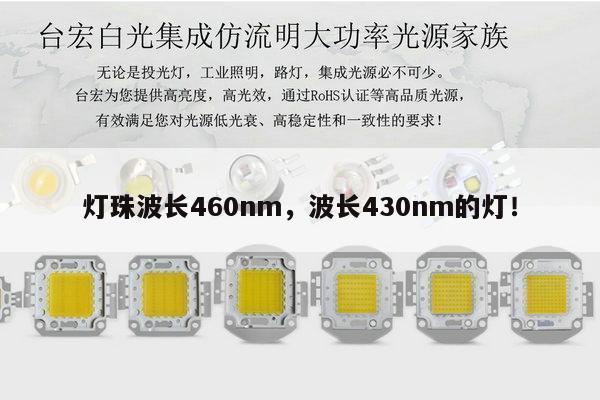 灯珠波长460nm，波长430nm的灯！-第1张图片-led灯珠, 贴片led灯珠, 直插led灯珠, 大功率灯珠, 3528灯珠, led灯珠厂家广东台宏光电科技有限公司 服务热线400-689-8189