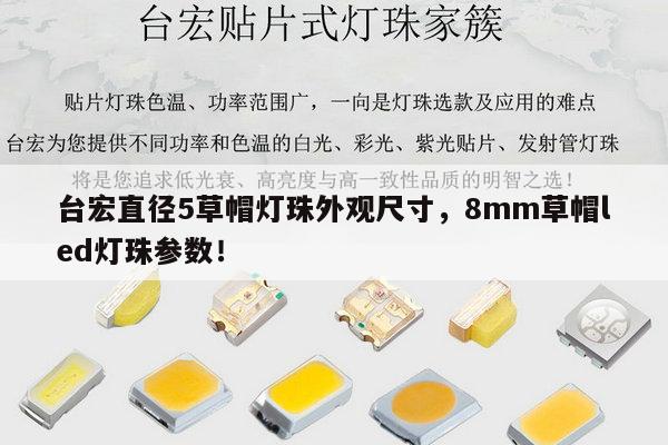 台宏直径5草帽灯珠外观尺寸，8mm草帽led灯珠参数！-第1张图片-led灯珠, 贴片led灯珠, 直插led灯珠, 大功率灯珠, 3528灯珠, led灯珠厂家广东台宏光电科技有限公司 服务热线400-689-8189