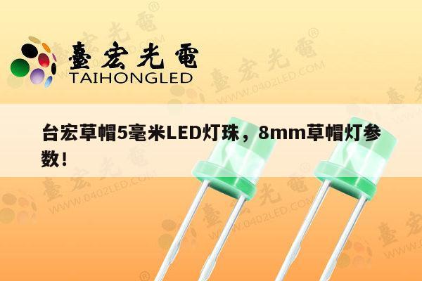 台宏草帽5毫米LED灯珠，8mm草帽灯参数！-第1张图片-led灯珠, 贴片led灯珠, 直插led灯珠, 大功率灯珠, 3528灯珠, led灯珠厂家广东台宏光电科技有限公司 服务热线400-689-8189