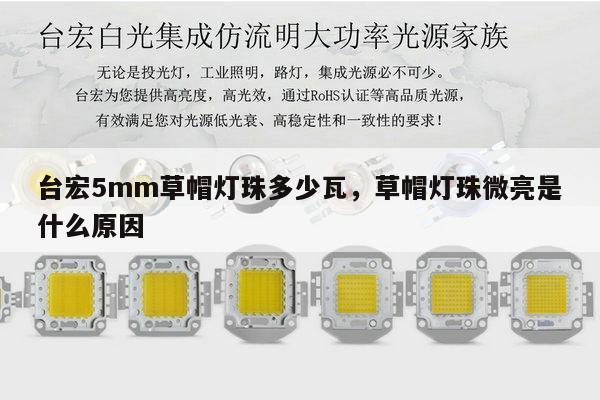 台宏5mm草帽灯珠多少瓦，草帽灯珠微亮是什么原因-第1张图片-led灯珠, 贴片led灯珠, 直插led灯珠, 大功率灯珠, 3528灯珠, led灯珠厂家广东台宏光电科技有限公司 服务热线400-689-8189