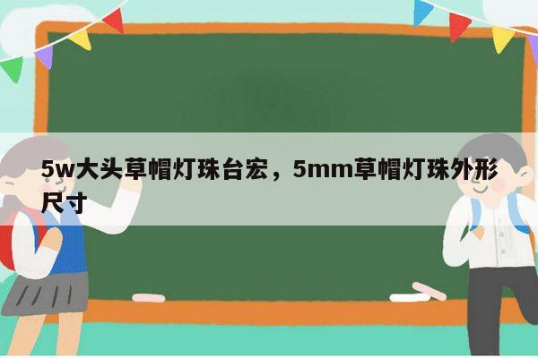 5w大头草帽灯珠台宏，5mm草帽灯珠外形尺寸-第1张图片-led灯珠, 贴片led灯珠, 直插led灯珠, 大功率灯珠, 3528灯珠, led灯珠厂家广东台宏光电科技有限公司 服务热线400-689-8189