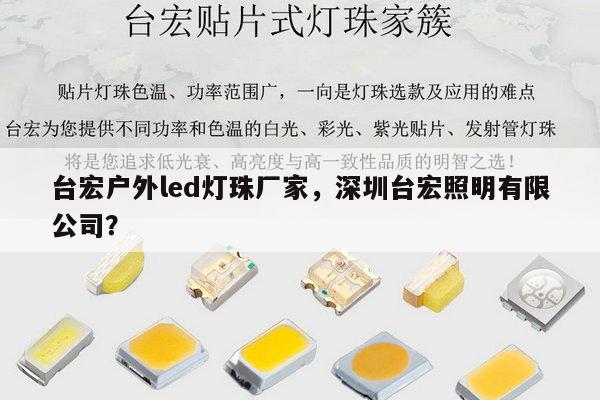 台宏户外led灯珠厂家，深圳台宏照明有限公司？-第1张图片-led灯珠, 贴片led灯珠, 直插led灯珠, 大功率灯珠, 3528灯珠, led灯珠厂家广东台宏光电科技有限公司 服务热线400-689-8189