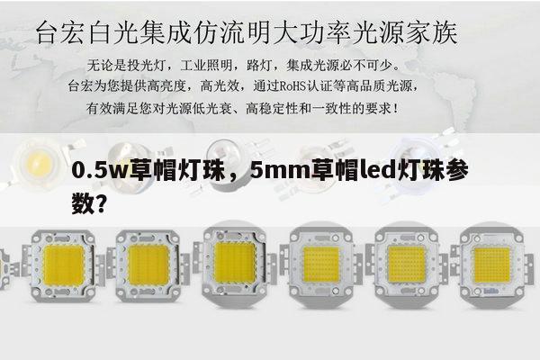 0.5w草帽灯珠，5mm草帽led灯珠参数？-第1张图片-led灯珠, 贴片led灯珠, 直插led灯珠, 大功率灯珠, 3528灯珠, led灯珠厂家广东台宏光电科技有限公司 服务热线400-689-8189