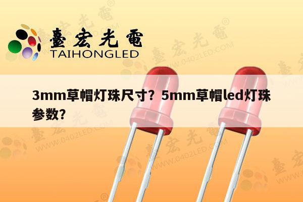 3mm草帽灯珠尺寸？5mm草帽led灯珠参数？-第1张图片-led灯珠, 贴片led灯珠, 直插led灯珠, 大功率灯珠, 3528灯珠, led灯珠厂家广东台宏光电科技有限公司 服务热线400-689-8189