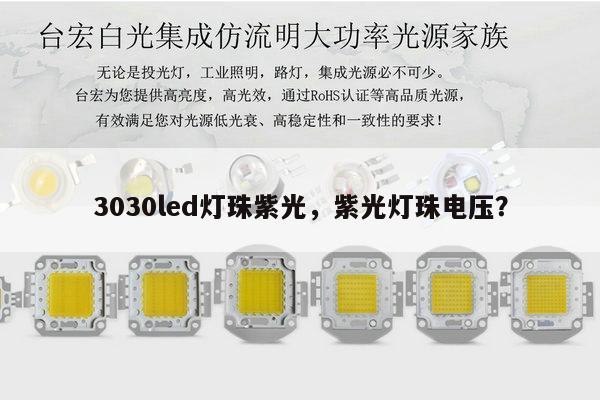 3030led灯珠紫光，紫光灯珠电压？-第1张图片-led灯珠, 贴片led灯珠, 直插led灯珠, 大功率灯珠, 3528灯珠, led灯珠厂家广东台宏光电科技有限公司 服务热线400-689-8189