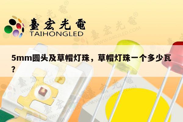 5mm圆头及草帽灯珠，草帽灯珠一个多少瓦？-第1张图片-led灯珠, 贴片led灯珠, 直插led灯珠, 大功率灯珠, 3528灯珠, led灯珠厂家广东台宏光电科技有限公司 服务热线400-689-8189
