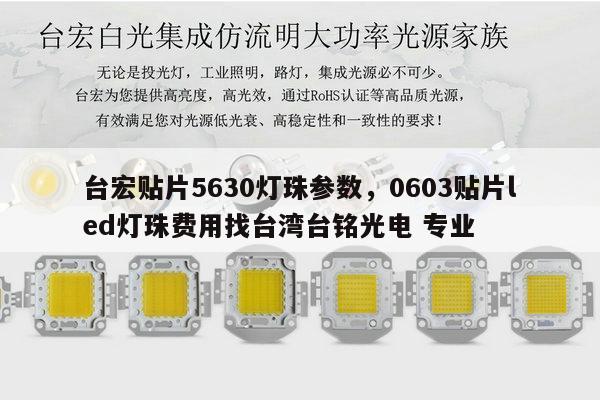 台宏贴片5630灯珠参数，0603贴片led灯珠费用找台湾台铭光电 专业-第1张图片-led灯珠, 贴片led灯珠, 直插led灯珠, 大功率灯珠, 3528灯珠, led灯珠厂家广东台宏光电科技有限公司 服务热线400-689-8189