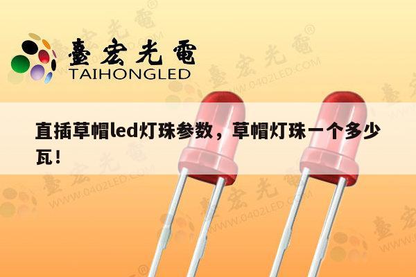直插草帽led灯珠参数，草帽灯珠一个多少瓦！-第1张图片-led灯珠, 贴片led灯珠, 直插led灯珠, 大功率灯珠, 3528灯珠, led灯珠厂家广东台宏光电科技有限公司 服务热线400-689-8189