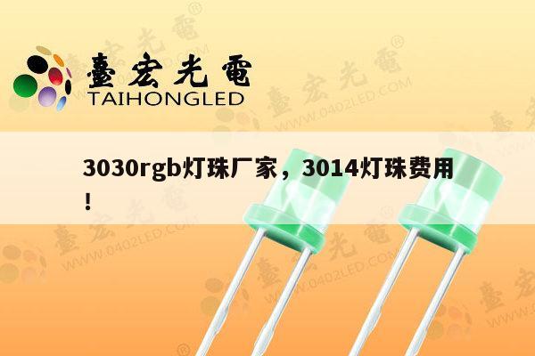 3030rgb灯珠厂家，3014灯珠费用！-第1张图片-led灯珠, 贴片led灯珠, 直插led灯珠, 大功率灯珠, 3528灯珠, led灯珠厂家广东台宏光电科技有限公司 服务热线400-689-8189
